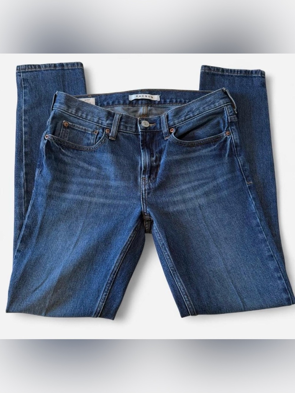 PacSun Men's Dark Blue Skinny Jeans